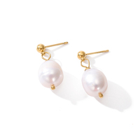 EMANCO Boucles d'oreilles pendantes minimalistes exquises en acier inoxydable couleur argent pour femme, accessoires de bureau/carrière et de fiançailles