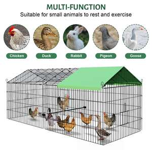 Cages à poulets, canards et lapins pliables et détachables avec tissu imperméable, cages à poulets d'extérieur, cages d'élevage de volailles - Product Image 3