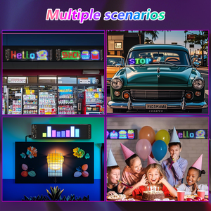 Panel <span class=keywords><strong>Led</strong></span> Flexible de Control por Aplicación Inteligente, Pantalla de Mensaje de Desplazamiento Programable, Señal <span class=keywords><strong>Led</strong></span> Portátil, Panel de Matriz <span class=keywords><strong>LED</strong></span> RGB para Coche de Tienda - Product Image 6