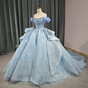 Robes de bal de soirée bleu féerique à paillettes pour les filles de 16 ans Jancember 6596-1 - Product Image 6
