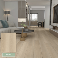 Suelo Vinílico Rígido de Compuesto de Piedra y Plástico (SPC) con Diseño de Grano de Madera, Sistema de Bloqueo, Impermeable, para Interiores