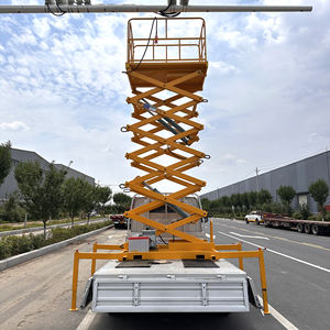 실외 6-12m 200kg 용량 완전 자동 맨 리프트 테이블 장거리 공중 작업을 위한 자동차 운반 가위 리프트 플랫폼 - Product Image 3
