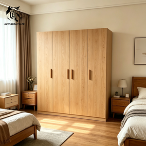 Armario de 4 puertas de madera MDF, diseño nuevo, muebles para el hogar, fabricado en China, mejor precio, logotipo personalizado, gran stock listo para enviar. - Product Image 5