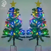 Vente chaude Petit Extérieur LED Solaire Arbre De Noël Lumières Étanche IP65 Jardin Pelouse Lampadaires Décoratifs pour Cour