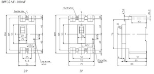 เบรกเกอร์จ่ายไฟ BW400RAG 3P 250A - Product Image 1