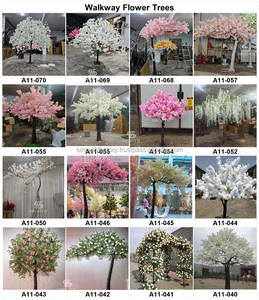 LEDA Centre de table de mariage, arbre de fleurs artificielles décoratif en fleurs de cerisier blanches pour événements - Product Image 5