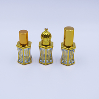 Flacon de parfum miniature portable de 7 ml, flacon à bille de luxe en verre électro-plaqué, sérigraphie, forme rectangulaire, design élégant, voyage
