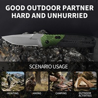 Couteau pliant portable ZMRYDS en acier DC53 et aluminium G10 pour le camping, couteau de poche utilitaire durable pour l'extérieur, prise en charge de la personnalisation OEM