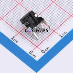 TS666ZJ-BB Tactile Switch Through hole Component (THT) Switch Single Pole Single Throw Round Button 2.5N Right Angle Insert - Product Image 2