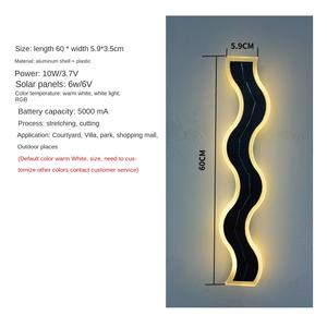 Luce solare della parete IP65 impermeabile lunga striscia luce giardino cortile luce della fabbrica all'ingrosso - Product Image 5
