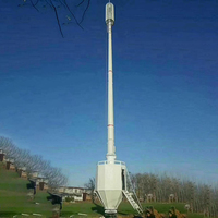 Tour de communication mobile portable avec mât télescopique et mât de vidéosurveillance en acier galvanisé à chaud, hauteur de 20 m à 50 m