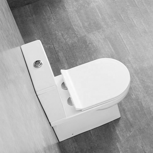 Inodoro de porcelana <span class=keywords><strong>sanitario</strong></span> de fábrica, inodoro de cerámica de dos piezas redondo para baño y hogar - Product Image 5