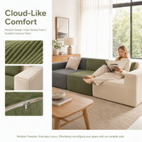 Herstellerangepasstes Logo Modulares Couch-Konfigurationsset Fleece-Polsterteile Ottoman-Sofa mit Einfacher Montage