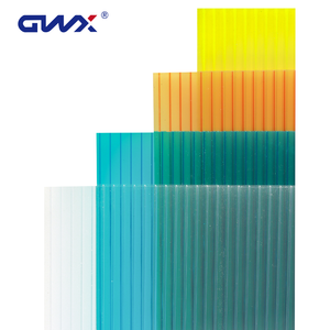 Usine <span class=keywords><strong>pas</strong></span> <span class=keywords><strong>cher</strong></span> prix feuille <span class=keywords><strong>de</strong></span> toit solaire coloré 10-16mm Multi <span class=keywords><strong>Polycarbonate</strong></span> creux <span class=keywords><strong>plaque</strong></span> en nid d'abeille panneau cellulaire - Product Image 1