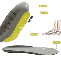 Semelles Unisexe à Soutien de la Voûte Plantaire Confortables et Respirantes en Mousse PU pour la Course, Amortissantes et Anti-choc, Lot de 2