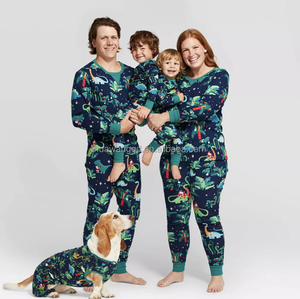 Amily-Pijama a juego para niños, Conjunto de pijama con diseño de perro y gato - Product Image 4