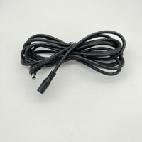 Câble d'extension 1m noir Angle mâle vers femelle 5.5mm 2C18AWG 5.5*2.5mm/5.5*2.1mm