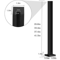 Nouveau type 304 poteaux en acier inoxydable pour balustrade noir