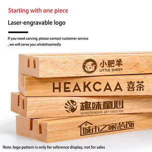 Biểu tượng tùy chỉnh A4 A5 A6 Double Sided rõ ràng <span class=keywords><strong>menu</strong></span> đứng nghiêng chèn t hình dạng Acrylic giữ dấu hiệu với cơ sở gỗ - Product Image 3