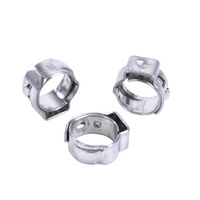 Colliers de serrage simples pour tuyaux 8,0 mm à sertir en acier inoxydable 304, série Micro-Gear, pour l'automobile, les appareils électroménagers et l'industrie
