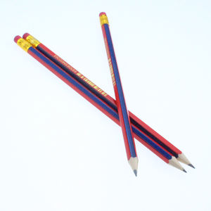 맞춤형 문구류 맞춤형 로고 줄무늬 연필 지우개 포함 표준 목재 흑연 연필 세트 학교 학생용 펜 - Product Image 3