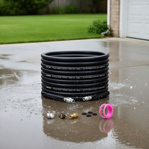 Tuyau de nettoyeur haute pression Vevor, 100 pieds, 1/4 pouce, anti-plis, haute résistance, pour usage commercial - Product Image 2