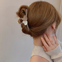 Pinces à cheveux en acétate de cellulose Qianjin en forme de cœur, élégantes pinces requin en métal, tendance estivale pour filles aux cheveux épais, usage quotidien