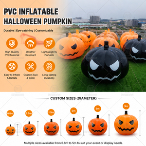 Enorme Gran Calabaza inflable brillante volar fantasmas decoraciones de fiesta de Halloween PVC gigante aire calabaza Reaper para patio al aire libre césped - Product Image 2