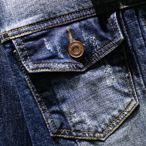 Thiết Kế Cổ Điển Của Nam Giới Tùy Chỉnh In Áo Khoác <span class=keywords><strong>B</strong></span>án Sỉ Denim Jeans Áo Khoác - Product Image 5