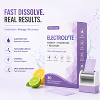 Bandes orales électrolytiques naturelles pour adultes OEM ODM, enrichies en BCAA, collagène, vitamine C, pour le soutien immunitaire et l'énergie