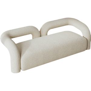 Divano Nordico di Lusso Leggero per Piccole Famiglie, Moderno e Semplice, in Flanella Bianca, per Soggiorno, Salone di Bellezza e Negozio di Abbigliamento - Product Image 2