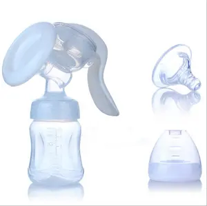 Taşınabilir eller tipi manuel süt koruyucu pompa/silikon Breastpump emzirme için geniş boyunlu biberon