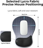 Support de poignet ergonomique en gel pour souris, petite surface lisse, base en silicone antidérapante, tapis de bureau confortable pour ordinateur portable