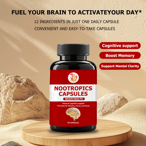 Cápsulas Nootrópicas para Mejorar la Salud Cognitiva y la Función Energética, con Cafeína y Extracto de Rhodiola Rosea, Precio al por Mayor - Product Image 6