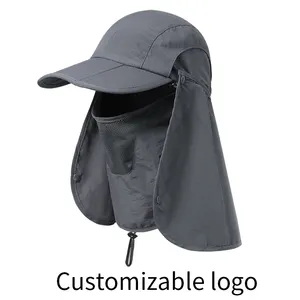 Atacado Personalizado Dobrável Destacável Pesca Ao Ar Livre Seco Rápido Sun-Resistente Respirável Selva Chapéu Bucket Hat