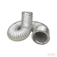 Tuyau de ventilation flexible pour système CVC, résistant à la chaleur, en aluminium, très vendu
