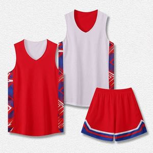 Maillot de basket-ball pour homme en polyester imprimé sur mesure, uniforme en mesh réversible, respirant, séchage rapide, compétition professionnelle - Product Image 2