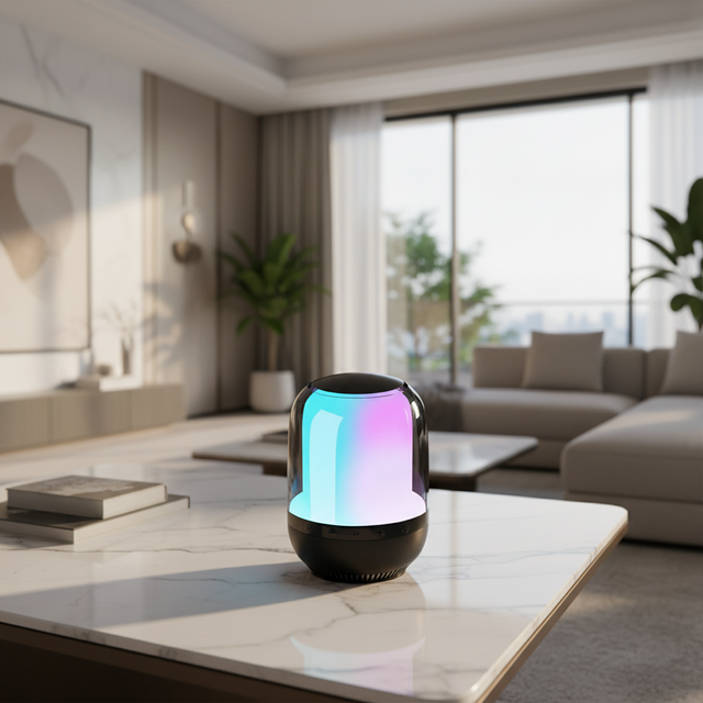 For Speaker with RGB LED Lighting Built-in Microphone Party Ready Long Battery Life-Mini Wireless Speaker Supporting TWS