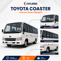 Mini-autocar Coaster Diesel Manuel avec Turbo Gauche, Intérieur Cuir, Climatisation Automatique, Véhicule Confortable pour le Transport de Passagers en Tourisme et Affaires