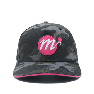 Casquettes de baseball colorées personnalisées en tissu Oxford 5 panneaux camouflage à pois, mode sportive, imperméables, avec broderie à la main - Product Image 1