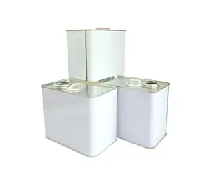 3L Rectangular Metal Can Square Cans Empty Tin Cans For Diluter Curing Agent