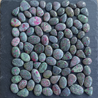 Cabochon de pierre précieuse Fuchsite rubis naturel – Pierre de Fuchsite verte en matrice, en vrac, pour la fabrication de bijoux et le wire wrapping, vente en gros