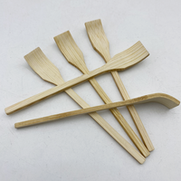 Mini spatule en bambou de 8,5 cm, cuillère courbée