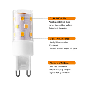 หลอดไฟ LED G9 ประหยัดพลังงาน <span class=keywords><strong>LAPU</strong></span> 220V 4.5-5W SMD 2835 เซรามิก PC สำหรับใช้ในบ้าน ได้รับการรับรองมาตรฐาน RoHS CE ปรับความสว่างได้ - Product Image 4