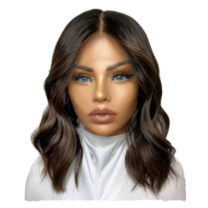 Perruque Lace Front de Luxe 13*4 Transparente pour Cheveux Naturels Vierge, Densité 180%, Longue, Couleur Noire, Ondulation Body Wave - Product Image 1