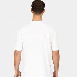 تي شيرت مخصص طراز hwuy جي إس إم للرجال قطن عرض رائع جودة عالية حجم كبير عينة مجانية تصنيع ملابس رجالية فارغة - Product Image 3