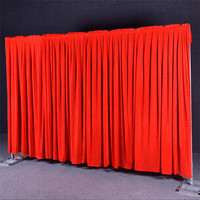 Fond de Scène de Luxe, Rideau en Velours Rouge, Drapé de Tissu pour Photobooth, Mariage, Événement