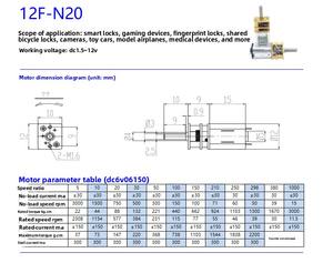 <span class=keywords><strong>Motor</strong></span> N20 <span class=keywords><strong>DC</strong></span> 6V com Redutor de Relação Personalizada - Product Image 6