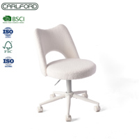 Chaise de bureau pour enfants CARLFORD Teddy, chaise de bureau ergonomique moderne pivotante avec tissu pour enfants, usage domestique et commercial