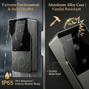 Système <span class=keywords><strong>d</strong></span>'interphone IP Hiwink 2K 2 fils avec identification faciale, <span class=keywords><strong>d</strong></span>éverrouillage par empreinte digitale, écran tactile IPS, kits de sonnette vidéo compatibles Tuya Alexa Google Home - Product Image 4